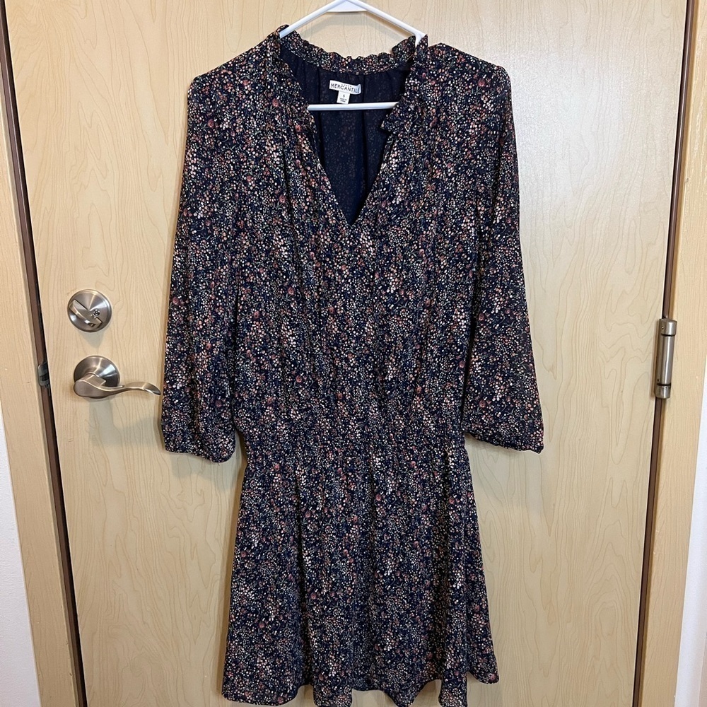 J Crew Mercantile Floral Chiffon Dress